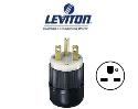 Picture of Leviton 5466-C - 20 AMP NEMA 6-20P Straight Blade  Power Plug