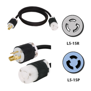 15A Locking Power Cords - Custom A/V Rack