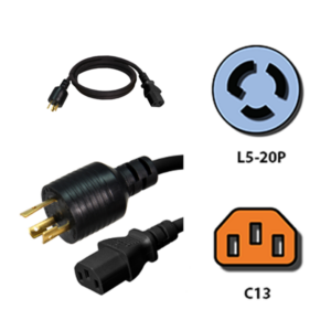 L5-20P to C13 Cords - Custom A/V Rack