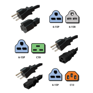 6-15P Power Cords - Custom A/V Rack