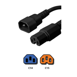 C14 to C15 Power Cords - Custom A/V Rack