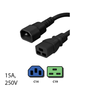 C14 to C19 Power Cords - Custom A/V Rack