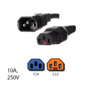 IEC-Lock C14 to C13 - Custom A/V Rack